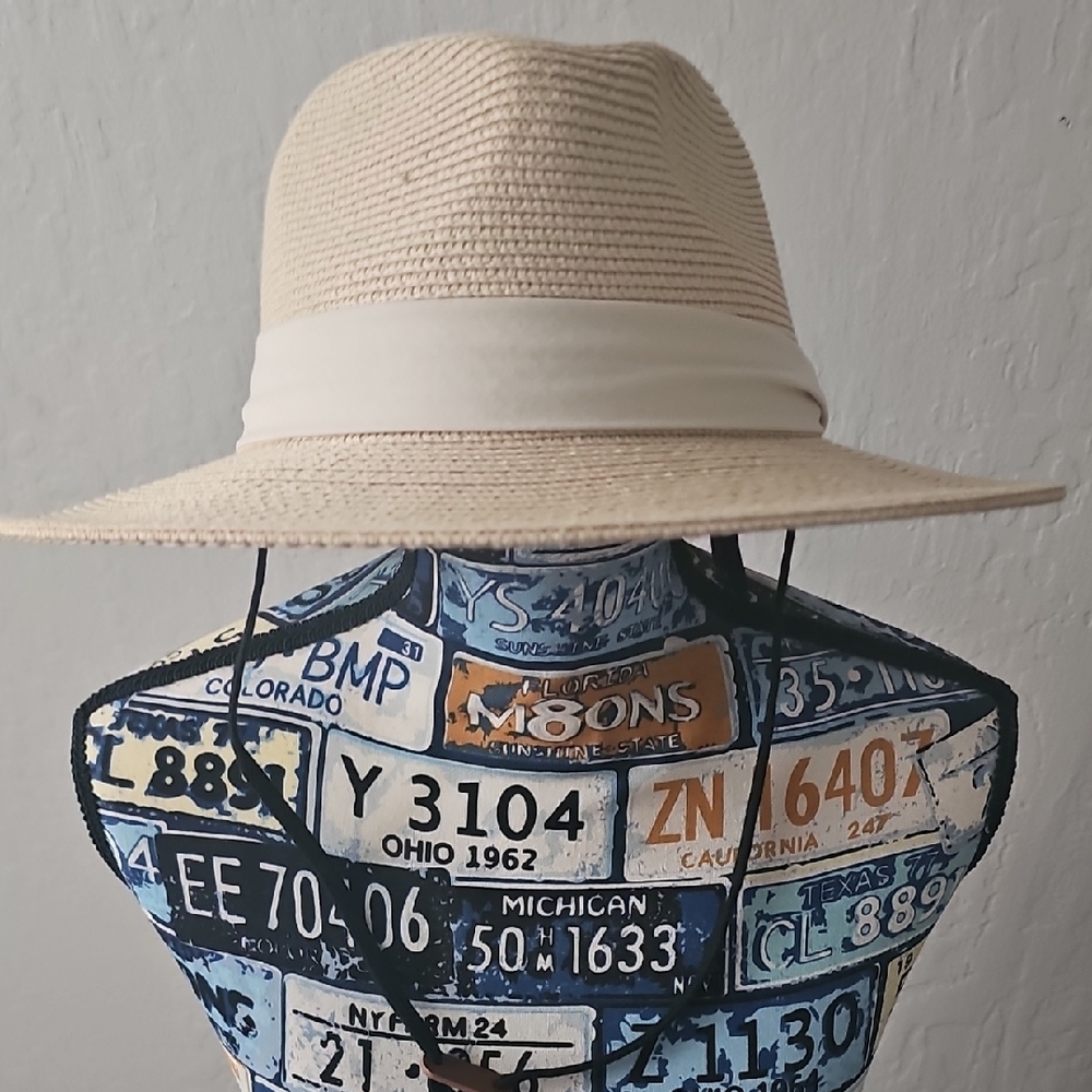 FURTALK UPF80 Wide Brim Fedora Straw Panama Hat - Picture 2 of 3